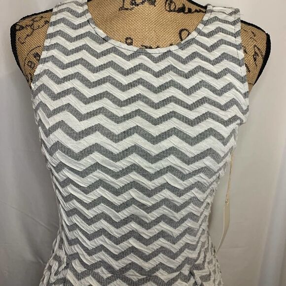 41 Hawthorn Black & White Jace Chevron Print Dress - Picture 2 of 7